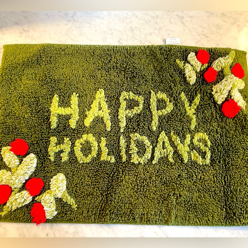 Bath Mat Cozy Festive Holiday Shower